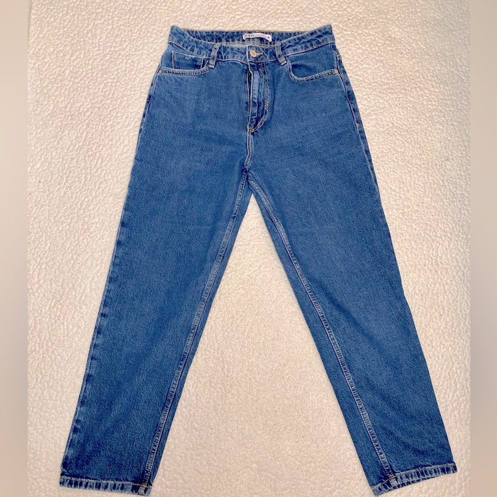Women's Zara High-Waisted Z1975 Mom-Fit Jeans Size 8